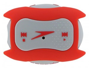 Underwater Waterproof Sports MP3 Music player Speedo 1.0 4GB Aquabeat for swimming, surfing, rowing, skiing, water sports or synchronised swimming- Red and Grey with latest headphone design